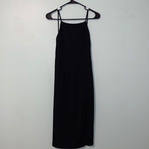 Black Open Back Midi dress